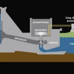 a diagram of how hydropower works